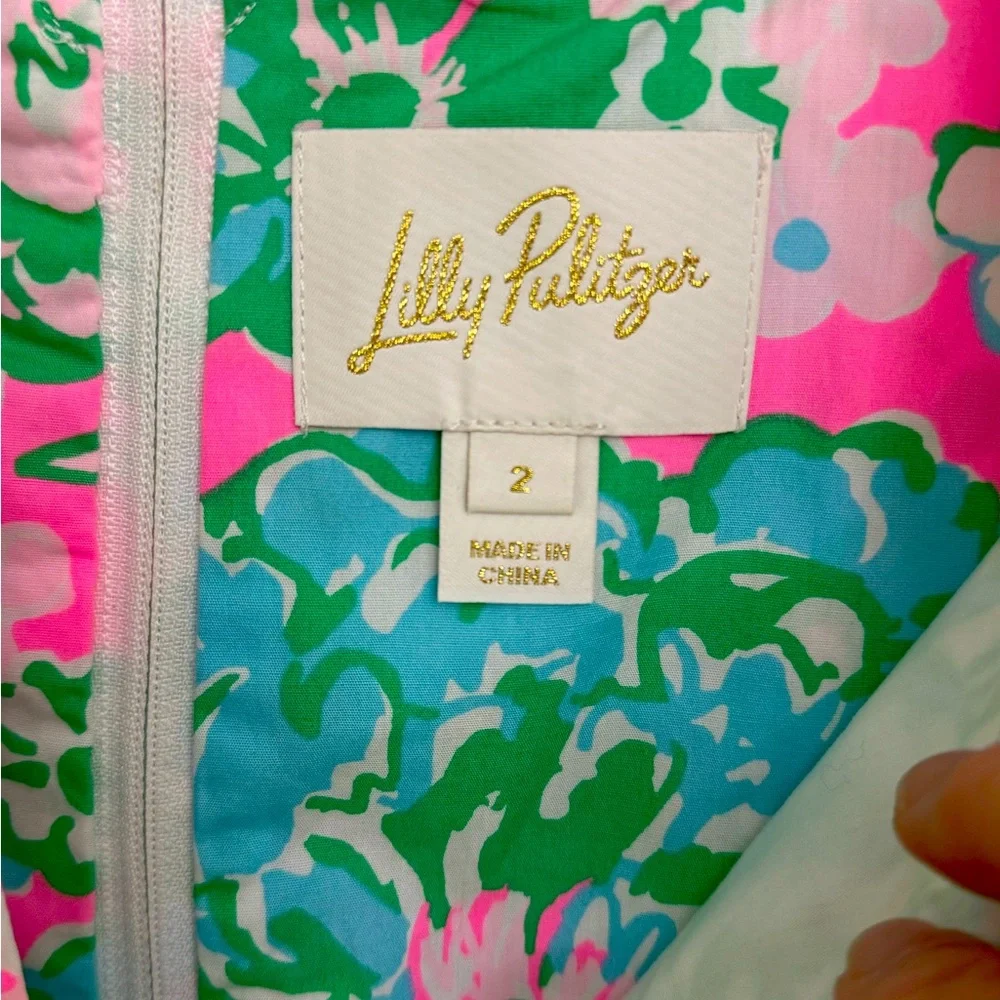 NEW LILLY PULITZER Romney Shift Romper in Multi Plumes In Bloom SIZE 2 NWOT - Picture 8 of 10
